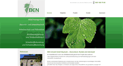 Desktop Screenshot of ben-umwelt.de